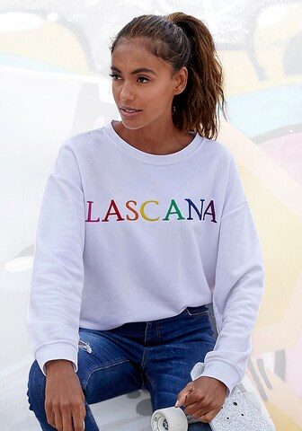 Sweat-shirt LASCANA en blanc