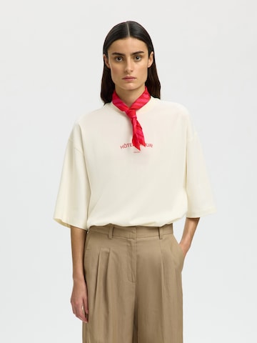 SELECTED Oversized bluse 'Selected x Hotel Amour' i beige