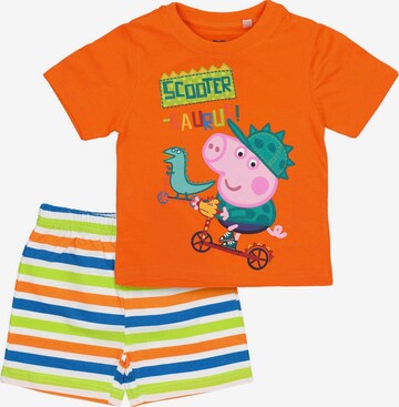 Peppa Pig Schlafanzug in Orange: Vorderseite