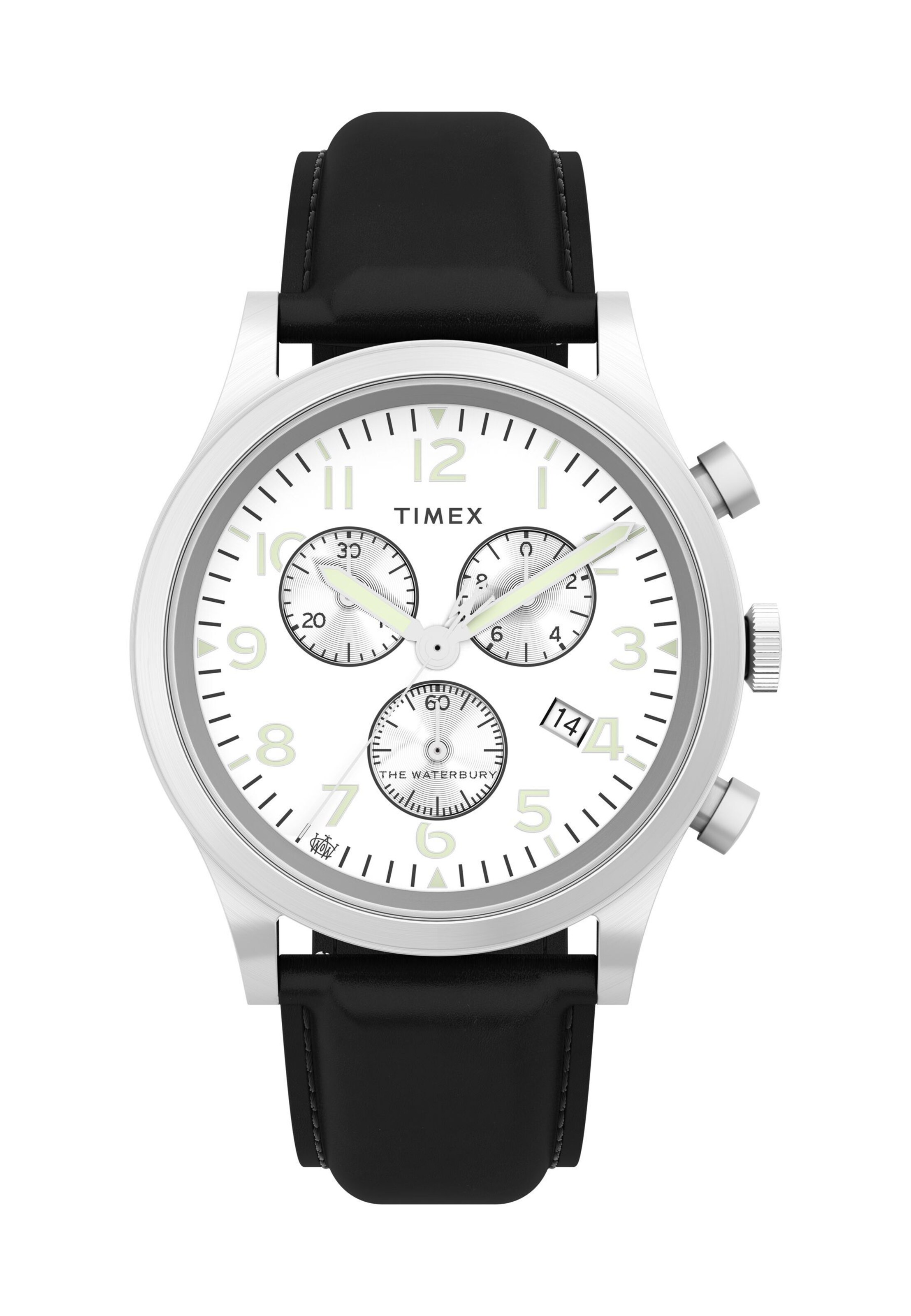 TIMEX Analoguhr in Schwarz: Vorderseite