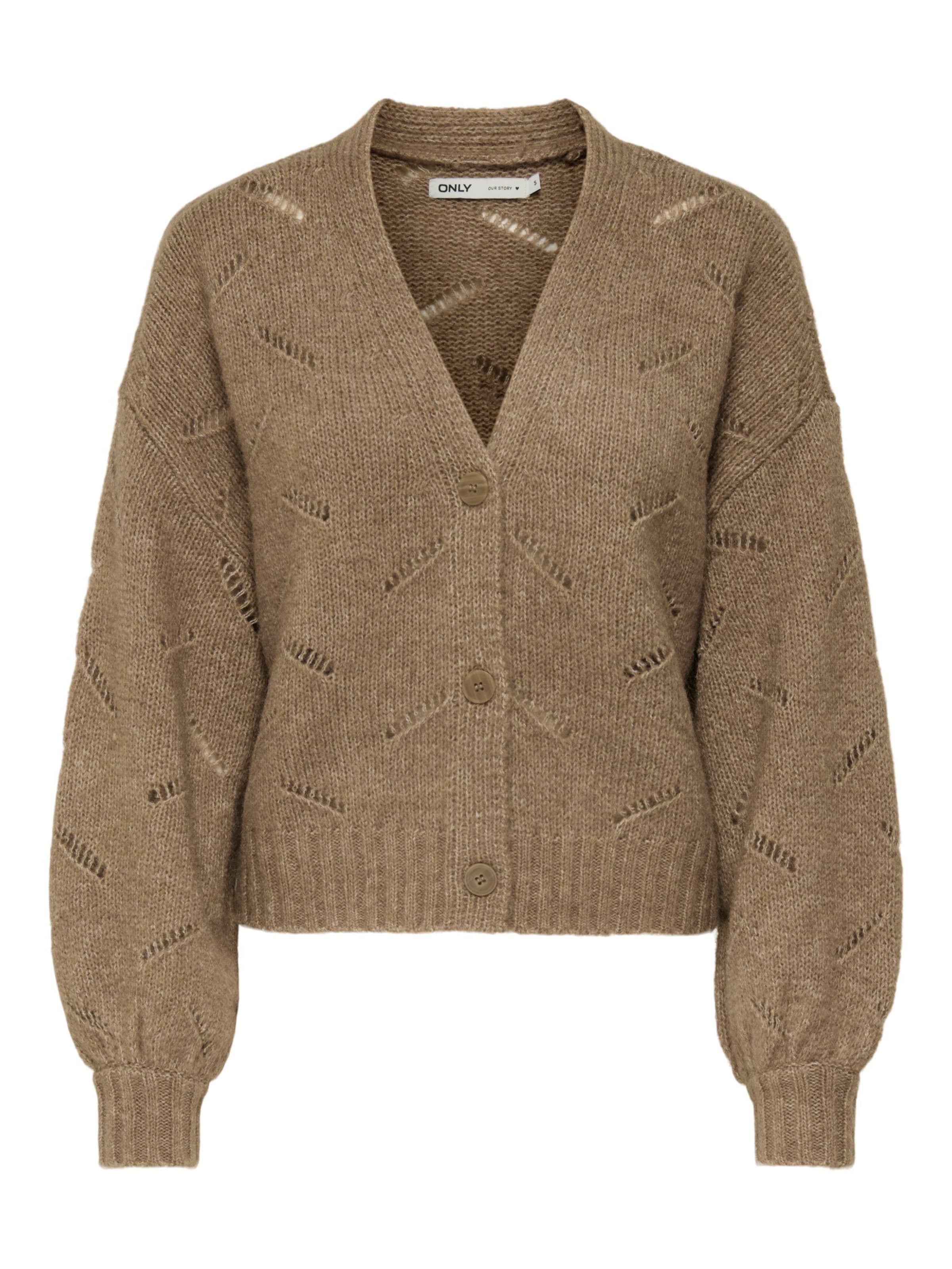 ONLY Cardigan i brun, Produktvisning