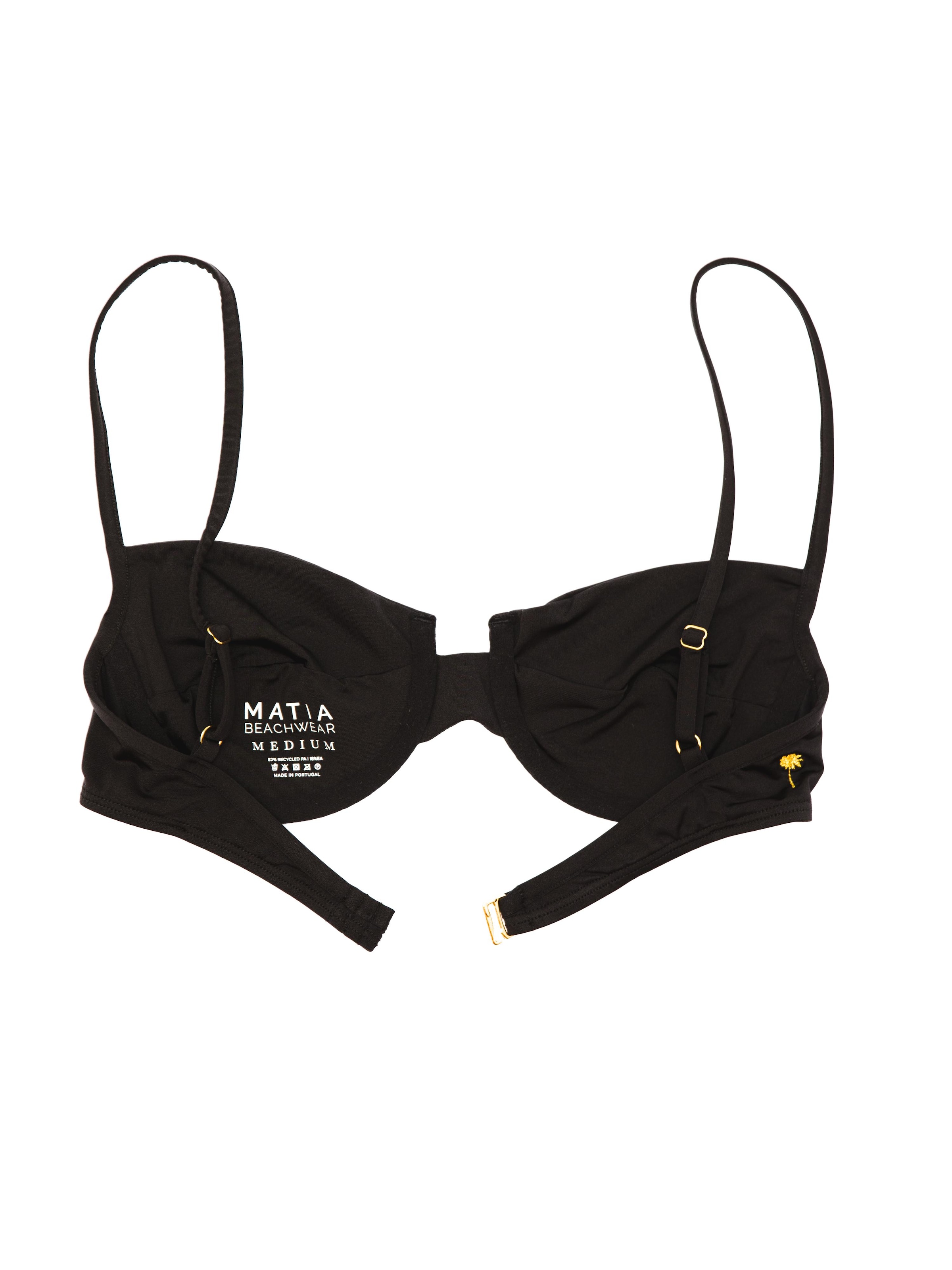 Matia Beachwear Balconette Bikinitop 'Bella'‌‌‌‌‌‌‌‌‌ in Schwarz