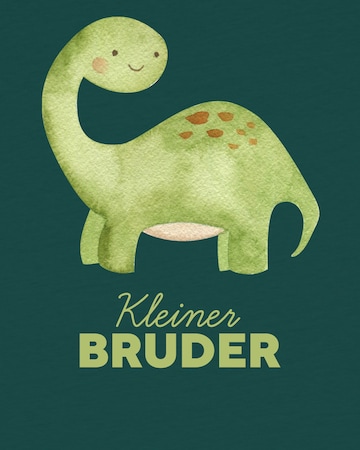 T-Shirt 'Dinosaurier 04 Kleiner Bruder' watabout.kids en vert