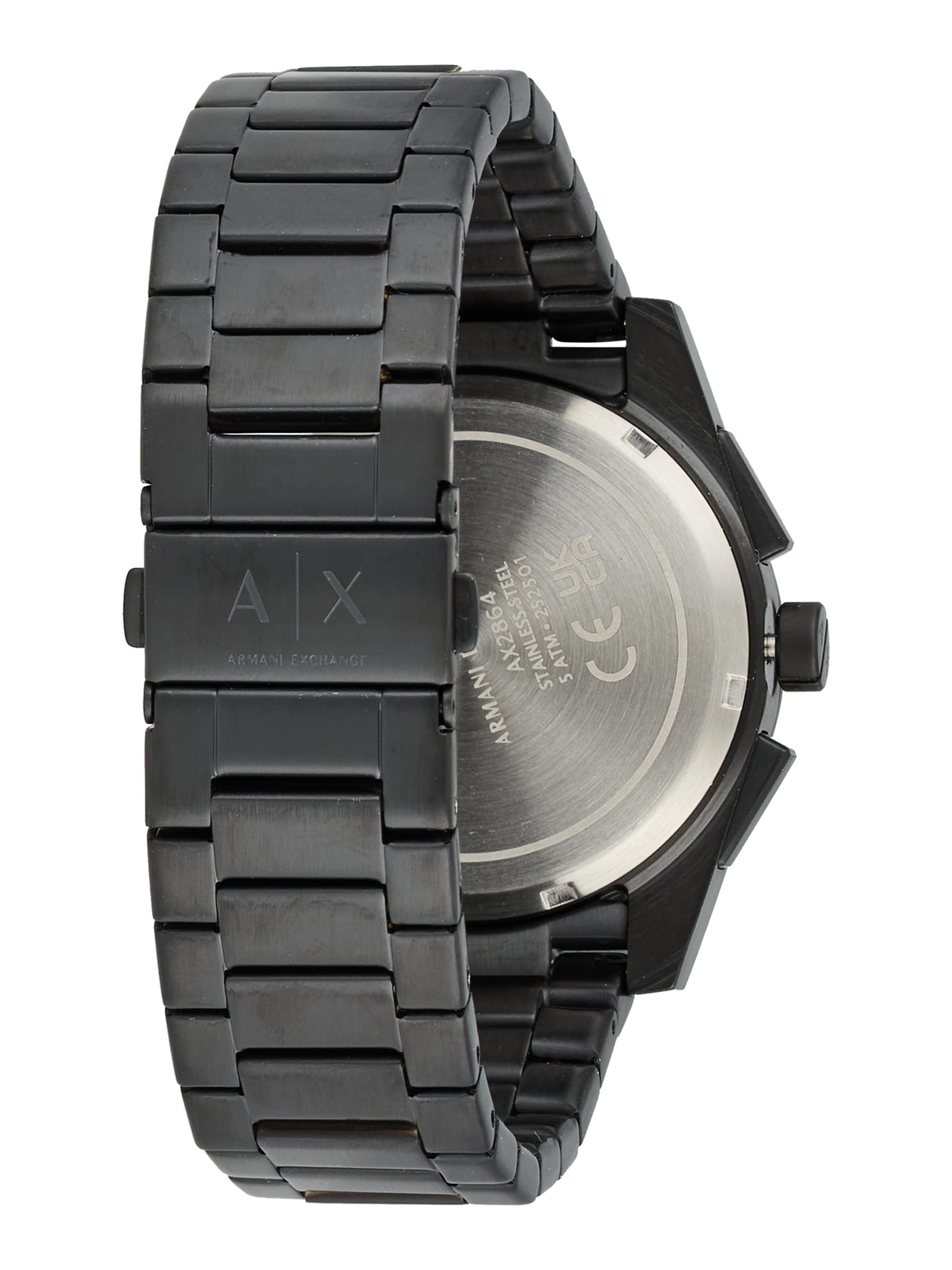 ARMANI EXCHANGE Аналогов часовник в черно