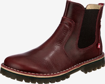 Grünbein Chelsea Boots in Red: front