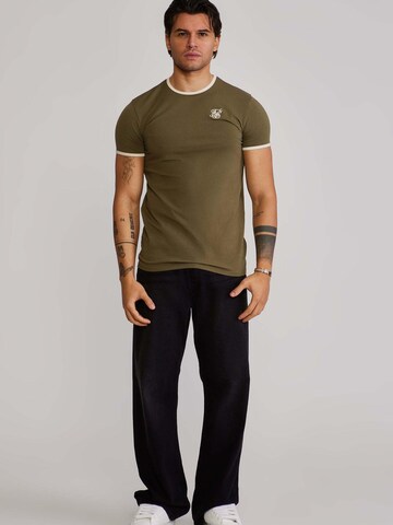 SikSilk Shirt 'Ringer' in Green