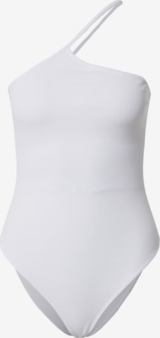 EDITED Shirt Bodysuit 'Joke' in White: front