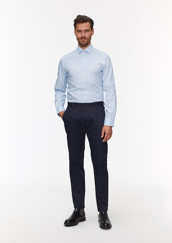 s.Oliver BLACK LABEL Slim fit Poslovna srajca | modra barva