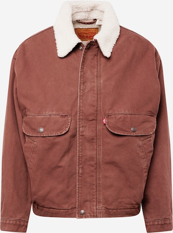 LEVI'S ® Overgangsjakke 'Rancher Sherpa Trucker' i brun: forside
