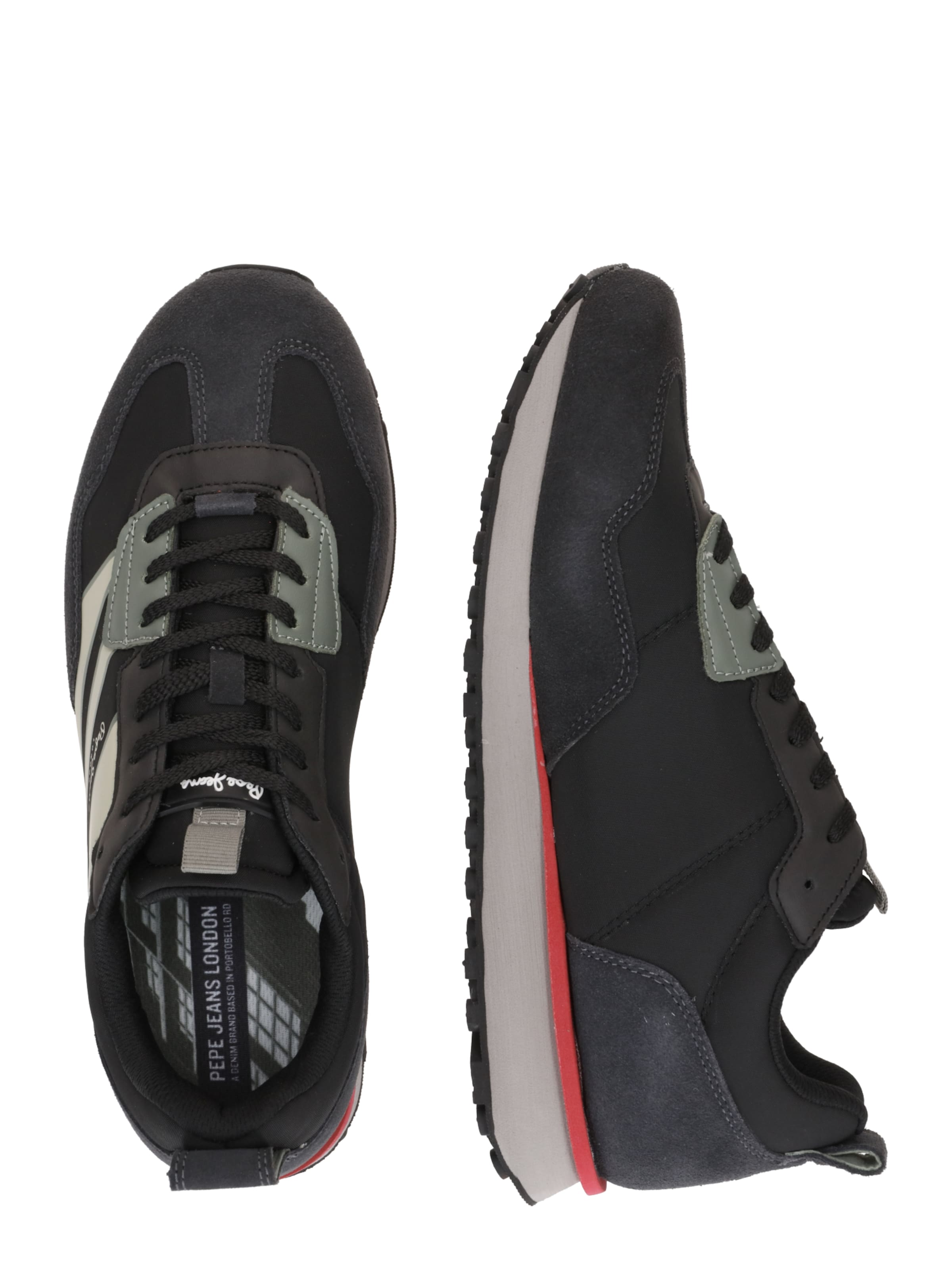 Pepe Jeans Ниски маратонки 'FOSTER EVOLUTION' в черно: отстрани