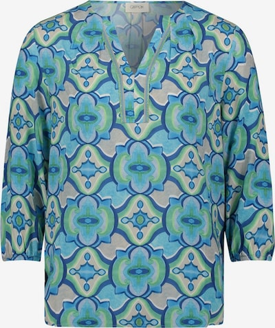 Cartoon Bluse in azur / greige / hellgrün / weiß, Produktansicht