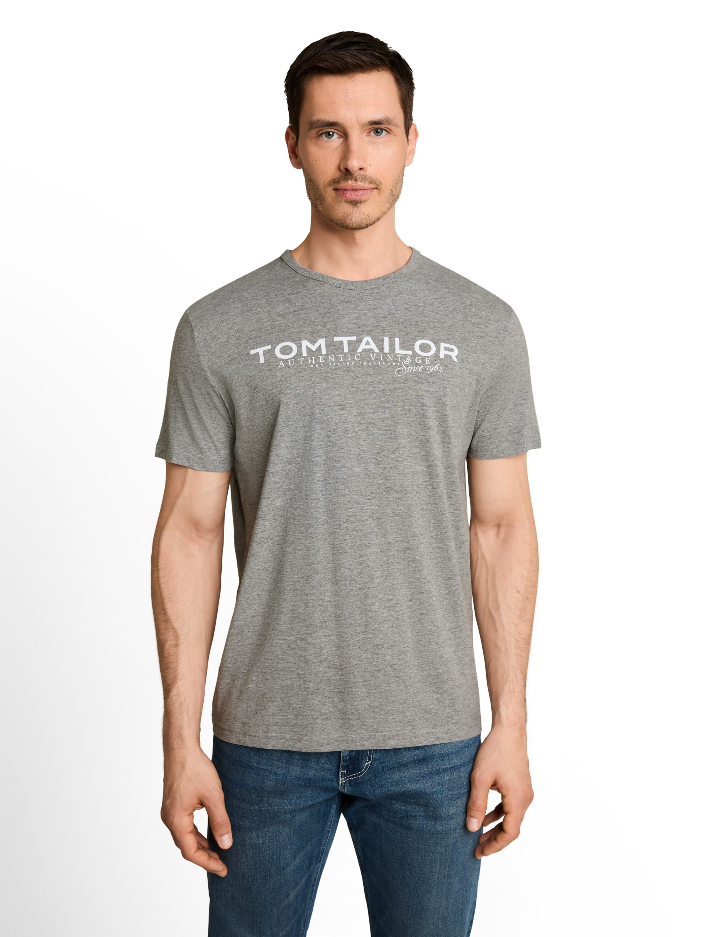 TOM TAILOR T-Shirt in Grau: Vorderseite
