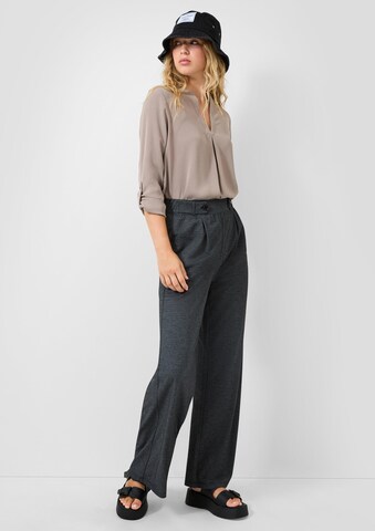 Wide Leg Pantalon à pince QS en gris