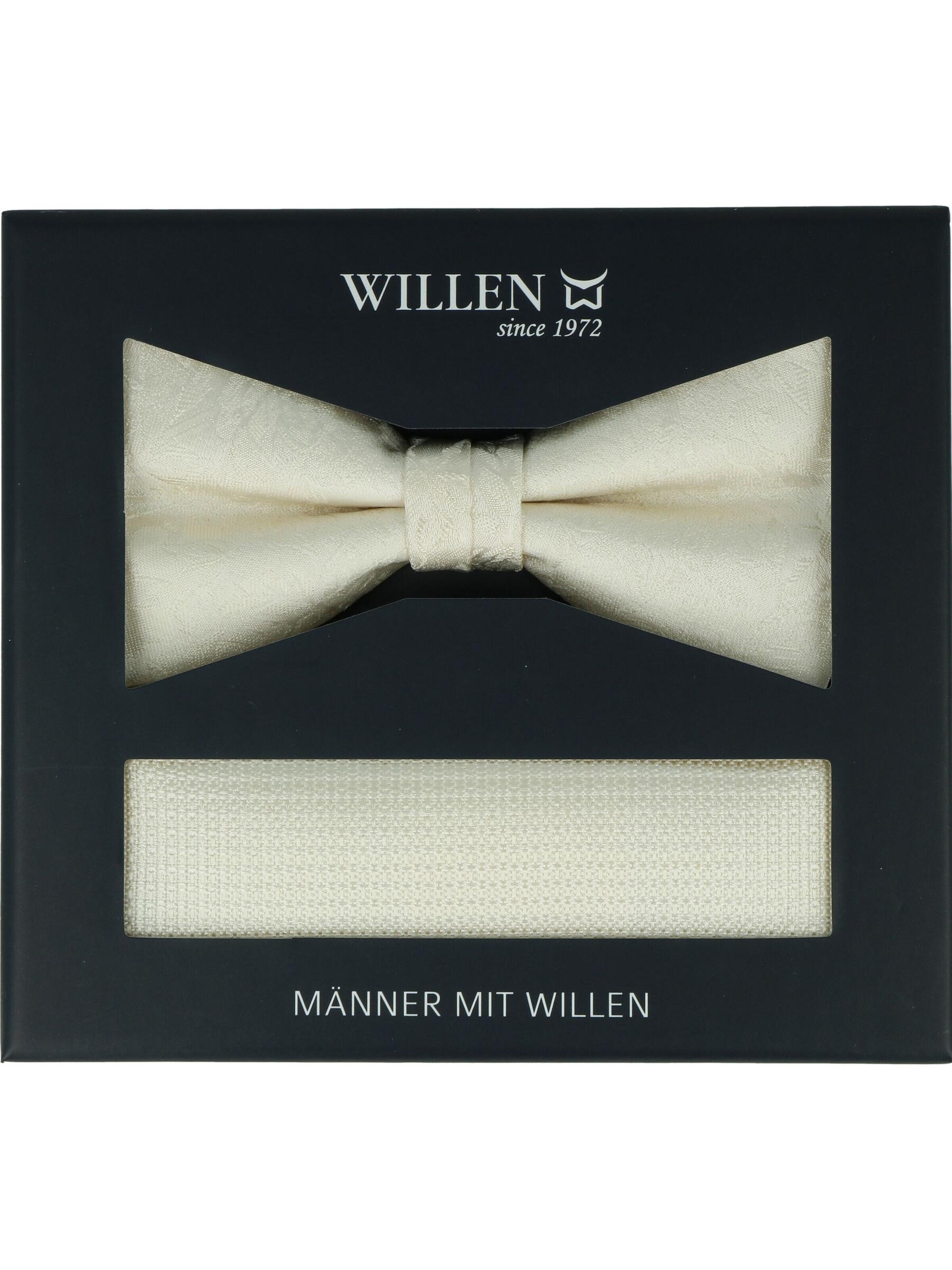 WILLEN Bow Tie 'Set Floral/ Uni' in Beige