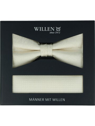 WILLEN Bow Tie 'Set Floral/ Uni' in Beige