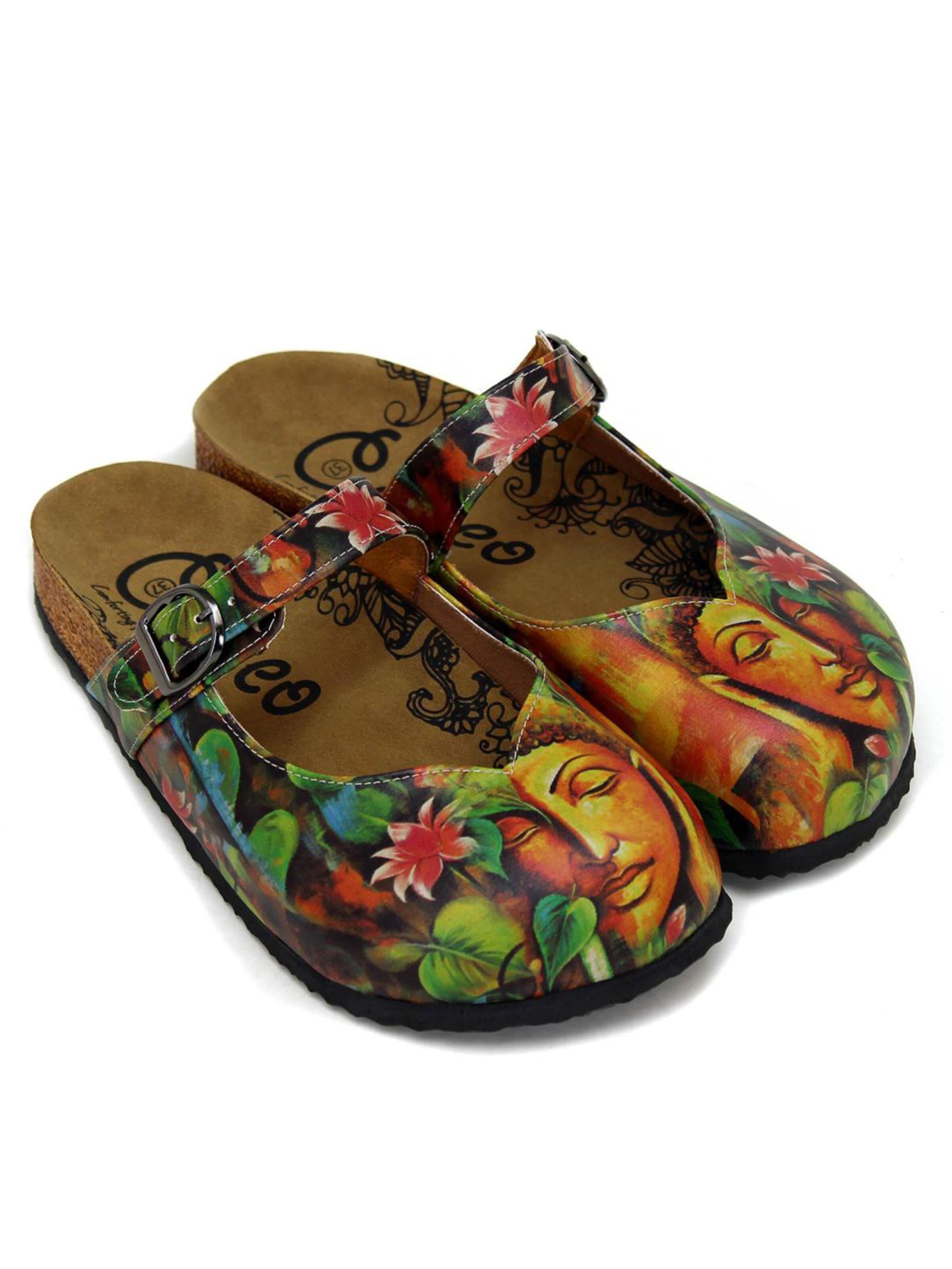 Clogs 'Women Calceo Multicolor Clogs CAL2212 with Buddha' di Goby in colori misti