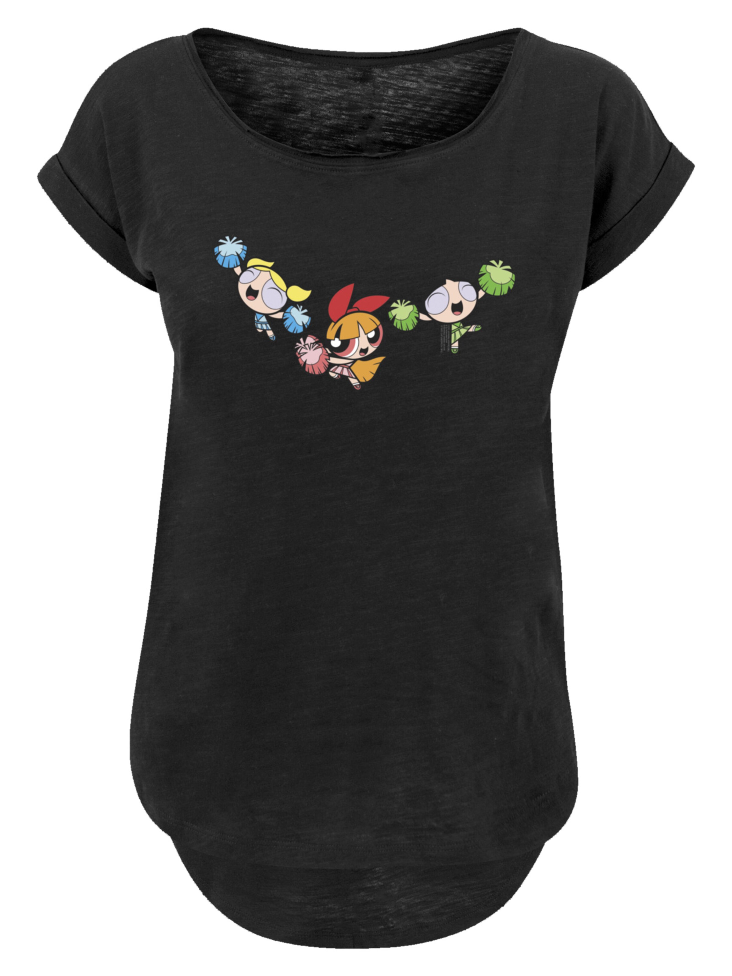 F4NT4STIC Shirt 'Powerpuff Girls Cheerleaders' in Black: front