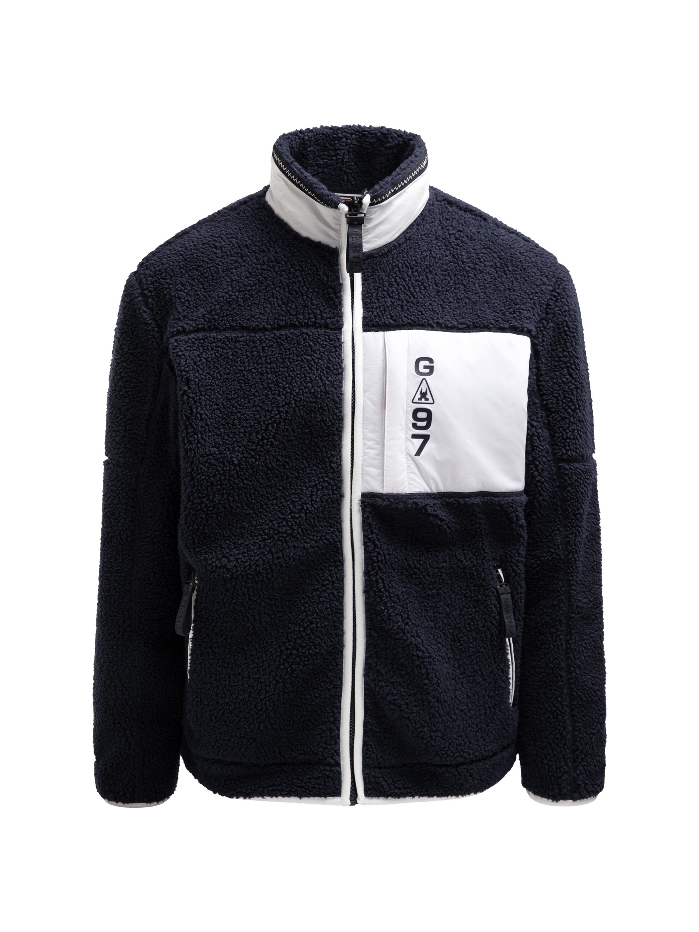 Gaastra Jacke im Sherpa-Look mit Colour-Design in Blau: Vorderseite