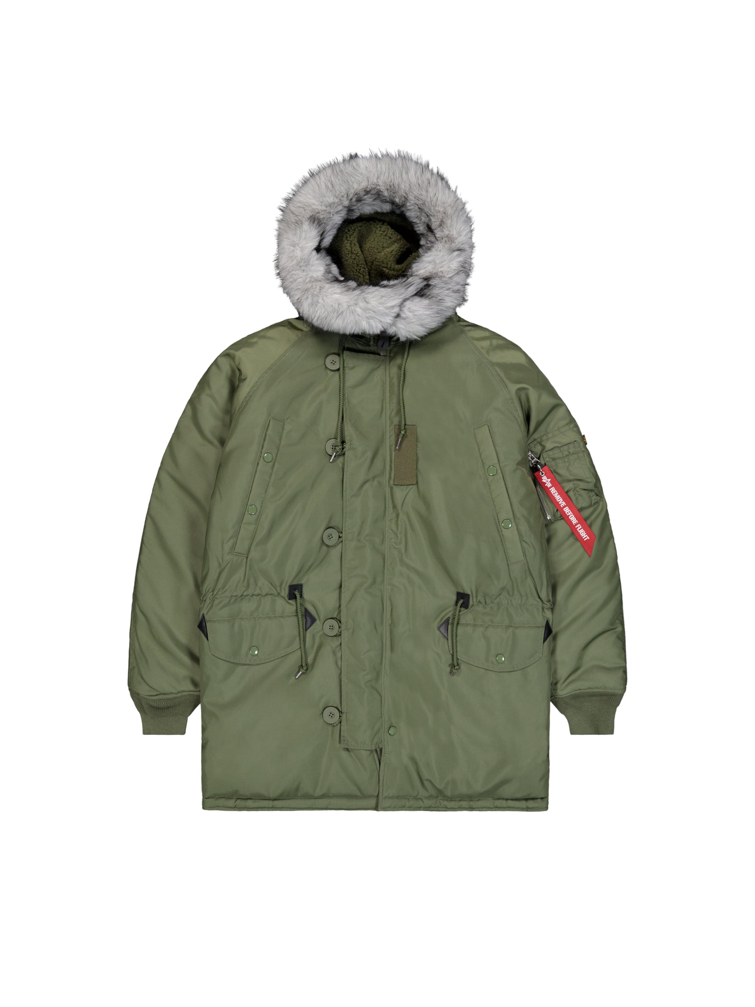 ALPHA INDUSTRIES Parka 'N-3A' in Grün: Vorderseite