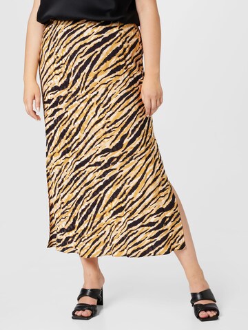 River Island Plus Skirt in Brown: front