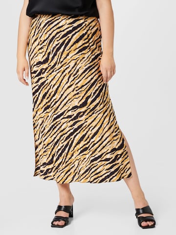 River Island Plus Skirt in Brown: front