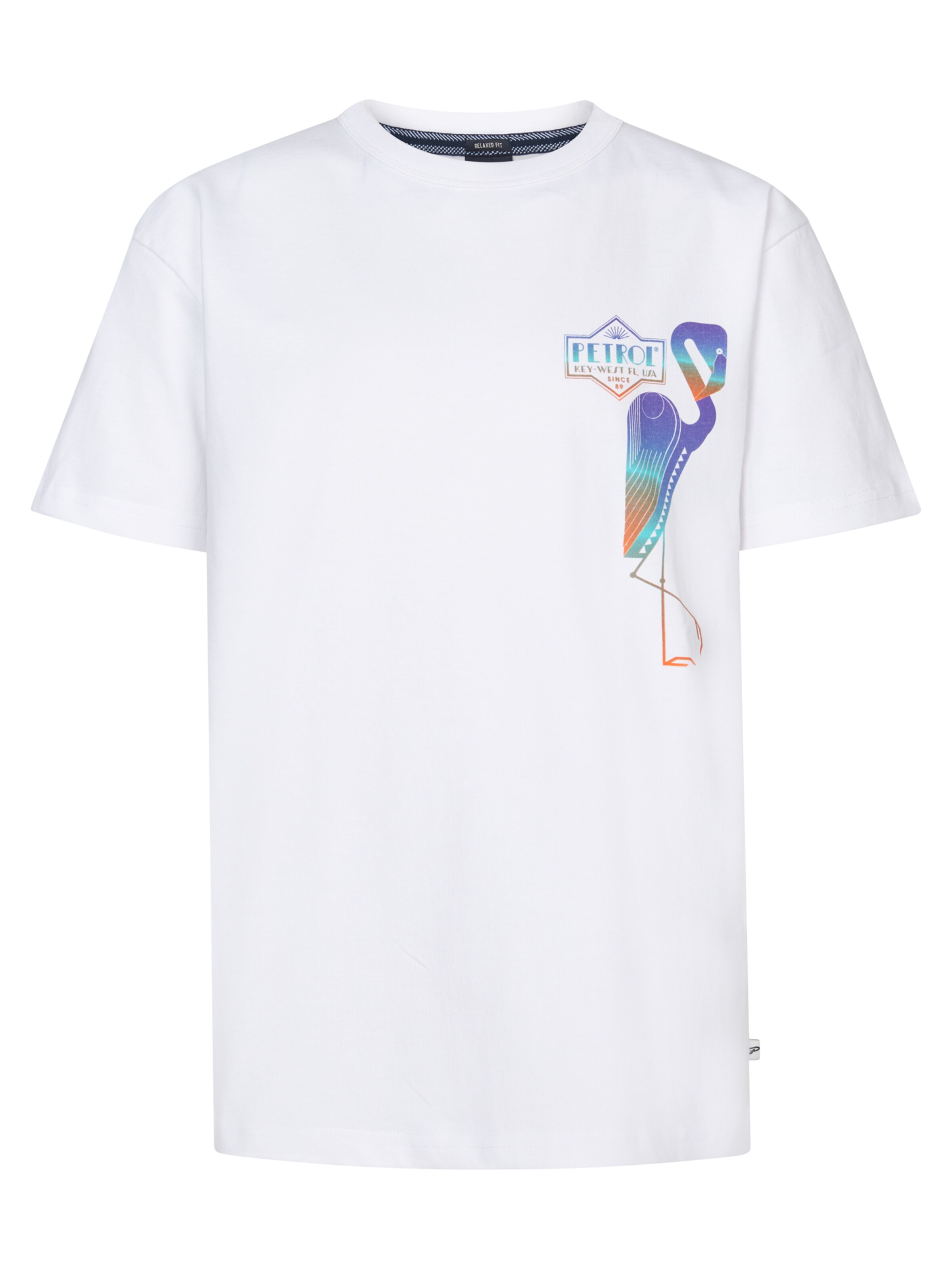 Petrol Industries Majica | bela barva: sprednja stran