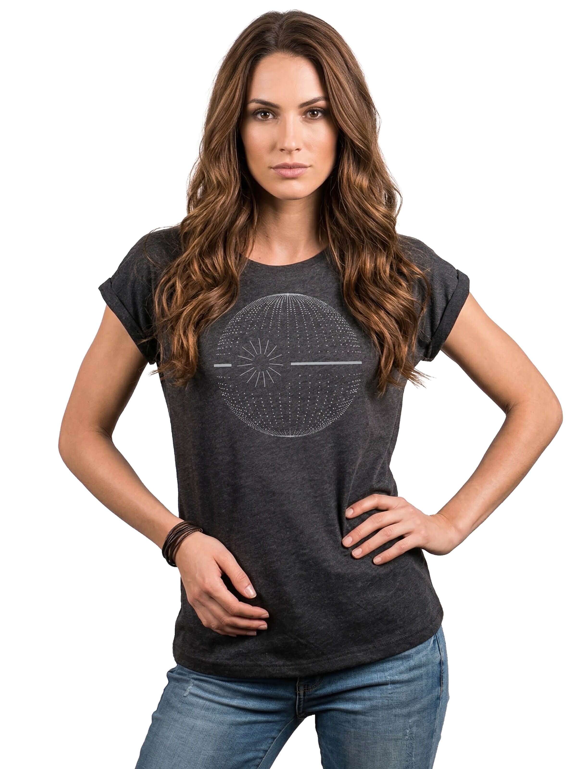 MAKAYA Shirt 'Dot Star' in Grey: front