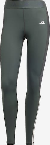 ADIDAS PERFORMANCE - Skinny Pantalón deportivo 'Hyperglam Shine Full-length' en verde: frente