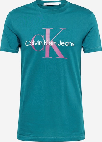 Calvin Klein Jeans قميص بلون أزرق: الأمام