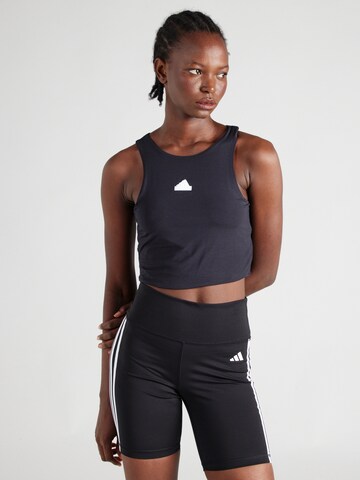 ADIDAS SPORTSWEARSportski top - crna boja: prednji dio