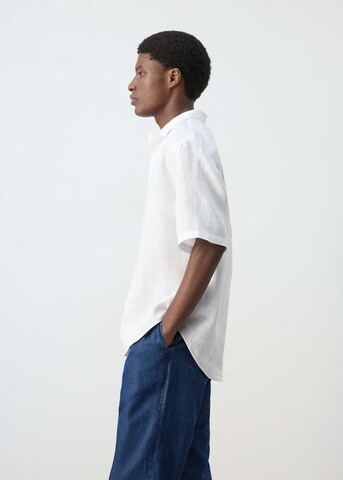 MANGO MAN Poloshirt 'Bay' in Weiß