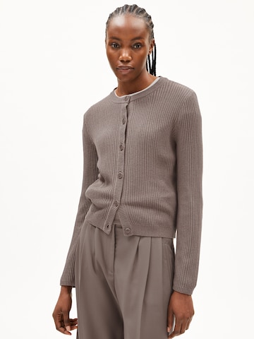 ARMEDANGELS Knit cardigan in Brown: front