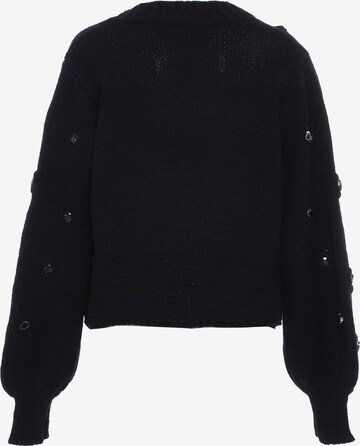 faina Knit Cardigan in Black