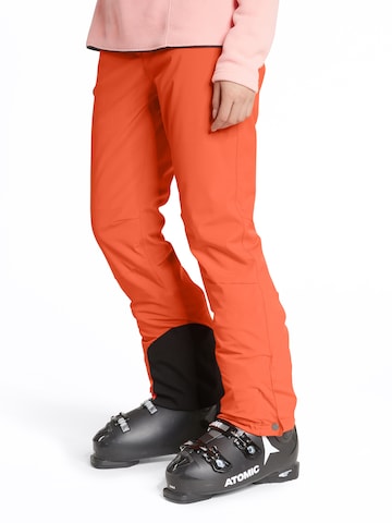 ZIENER Regular Workout Pants 'TILLA' in Orange