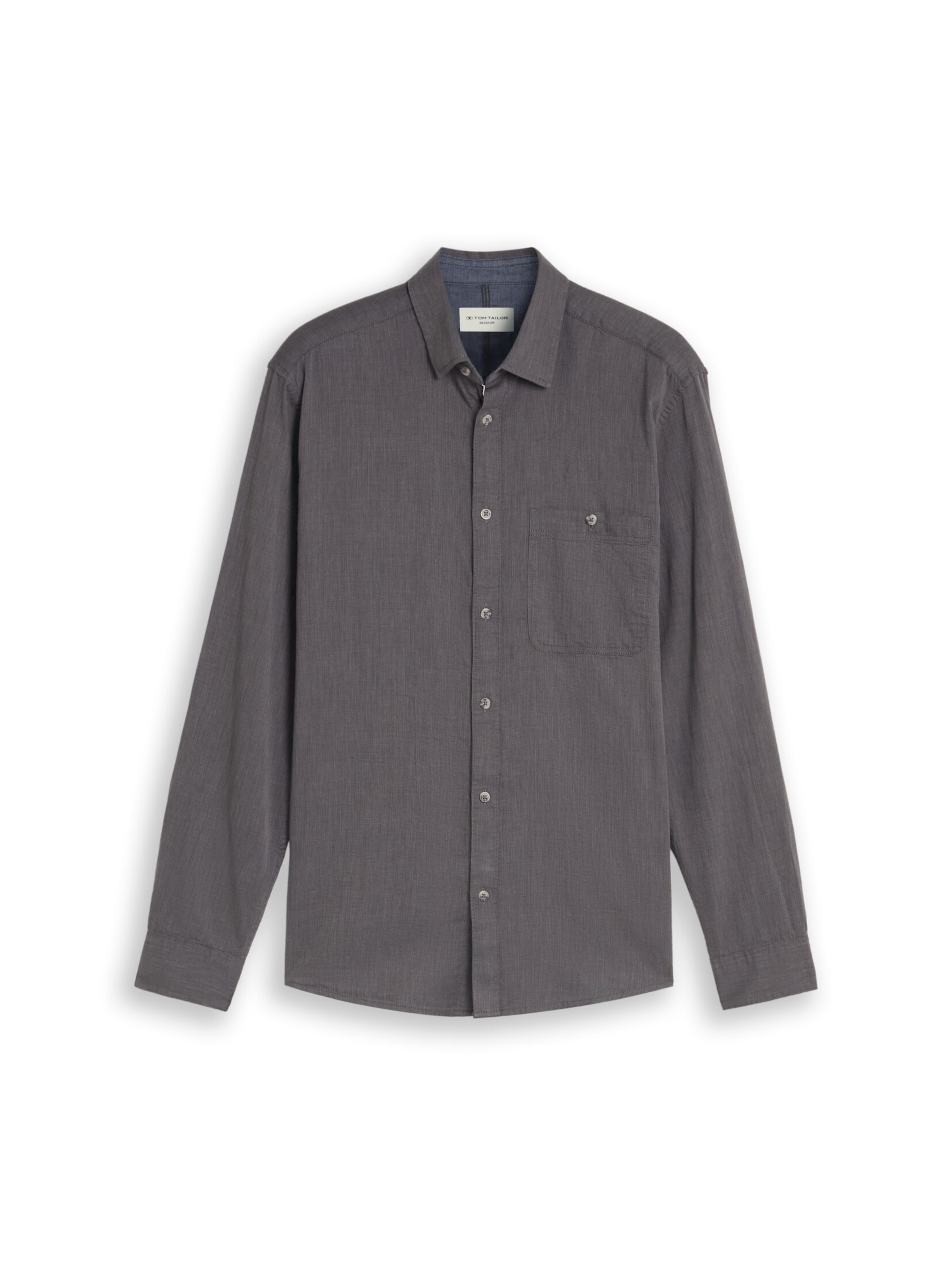 TOM TAILOR Regular Fit Hemd in Grau: Vorderseite