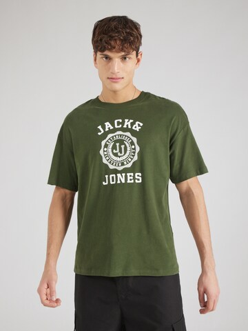 T-Shirt 'VICTO' JACK & JONES en vert : devant