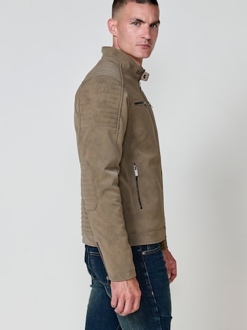 KOROSHI Kunstlederjacke in Braun