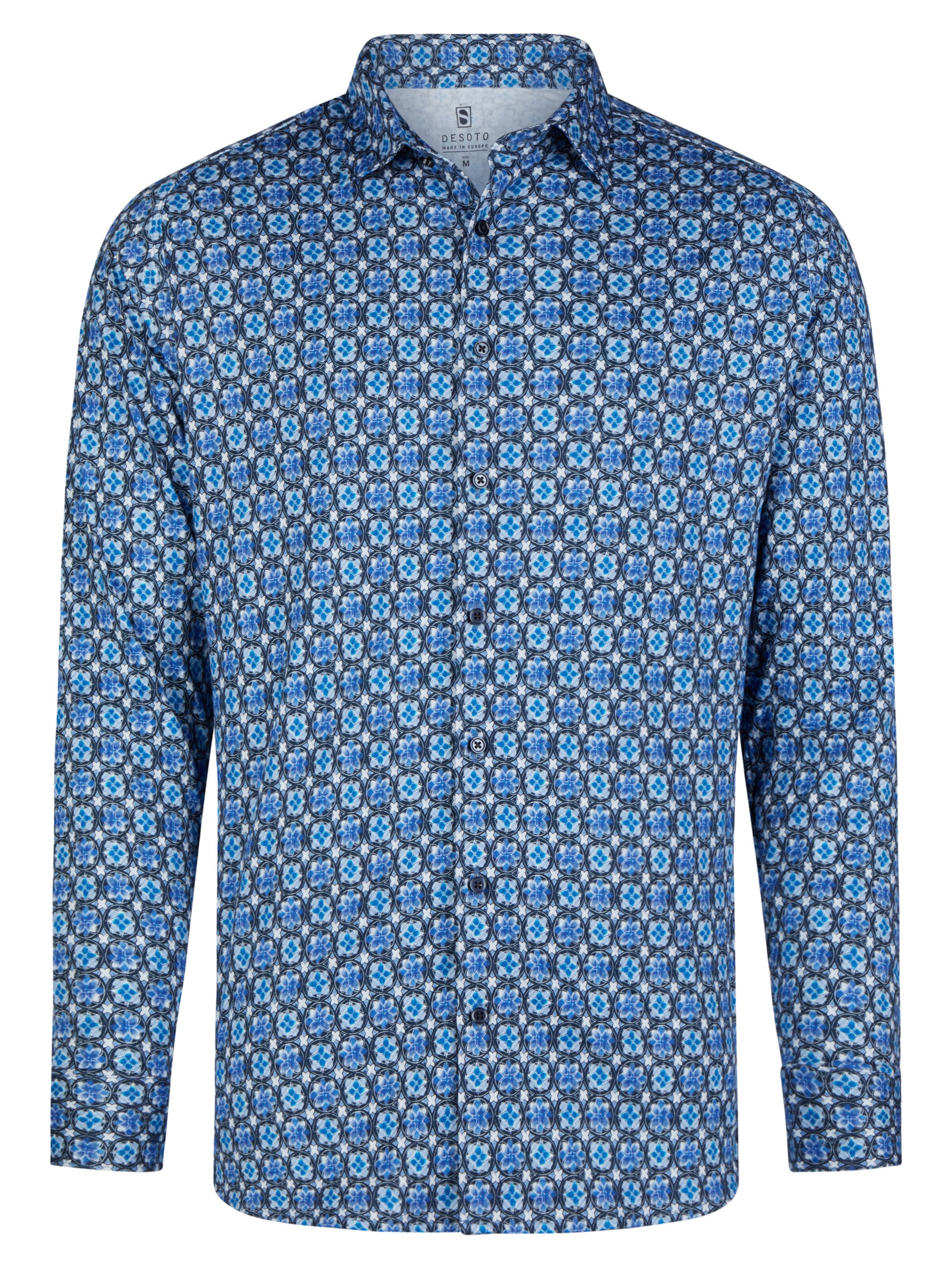 DESOTO Slim fit Overhemd in Blauw: voorkant