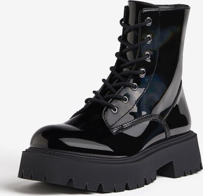 Bershka Lace-up bootie in Black, Item view
