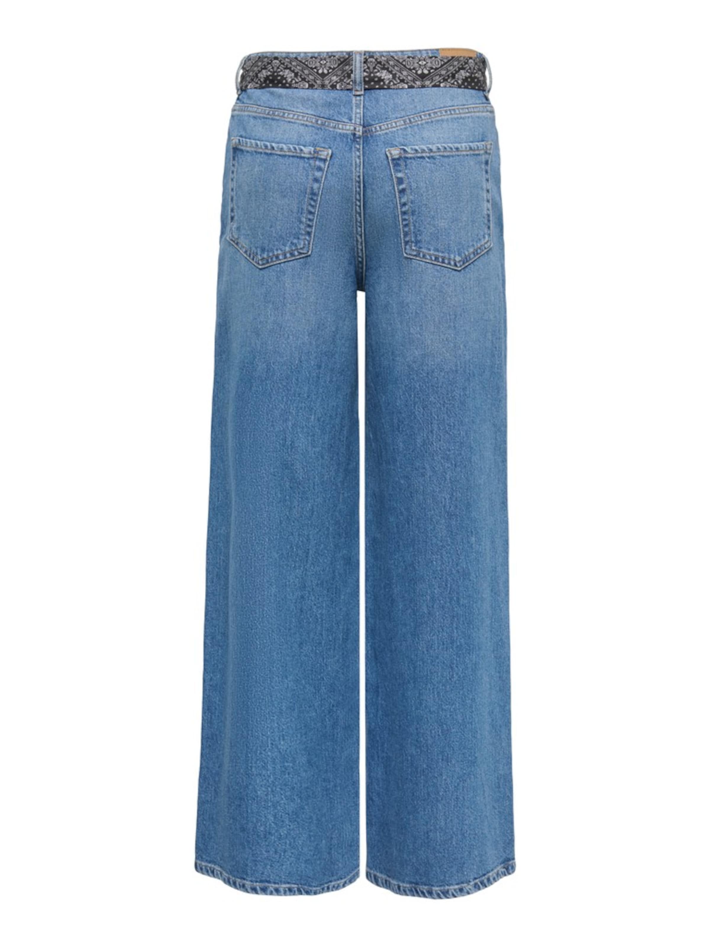 Jaqueline de Yong Wide leg Jeans 'JDYVERA' in Blauw