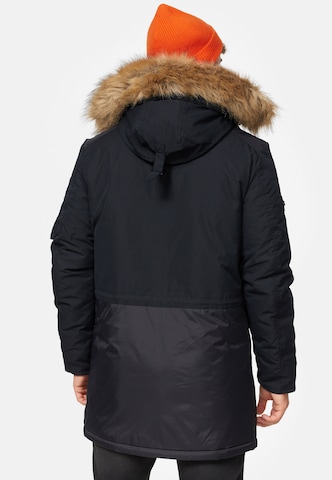 INDICODE JEANS Parka 'Jarl' in Schwarz