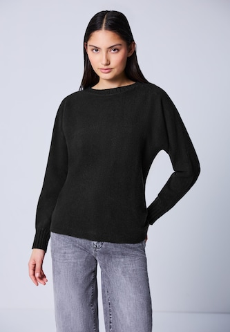 Street One Studio Sweater 'Dolman' in Black: front