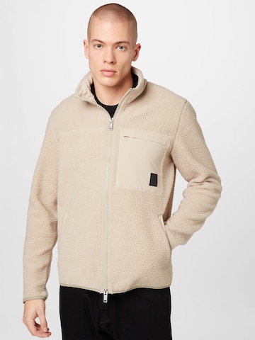 Matinique Fleece Jacket 'Isaac' in Grey: front