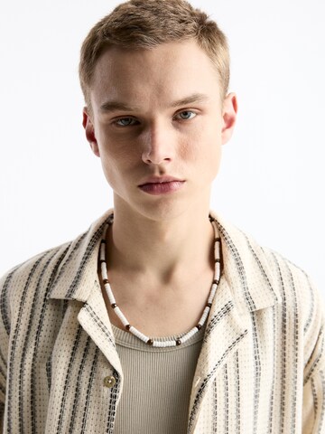 Pull&Bear Comfort fit Button Up Shirt in White