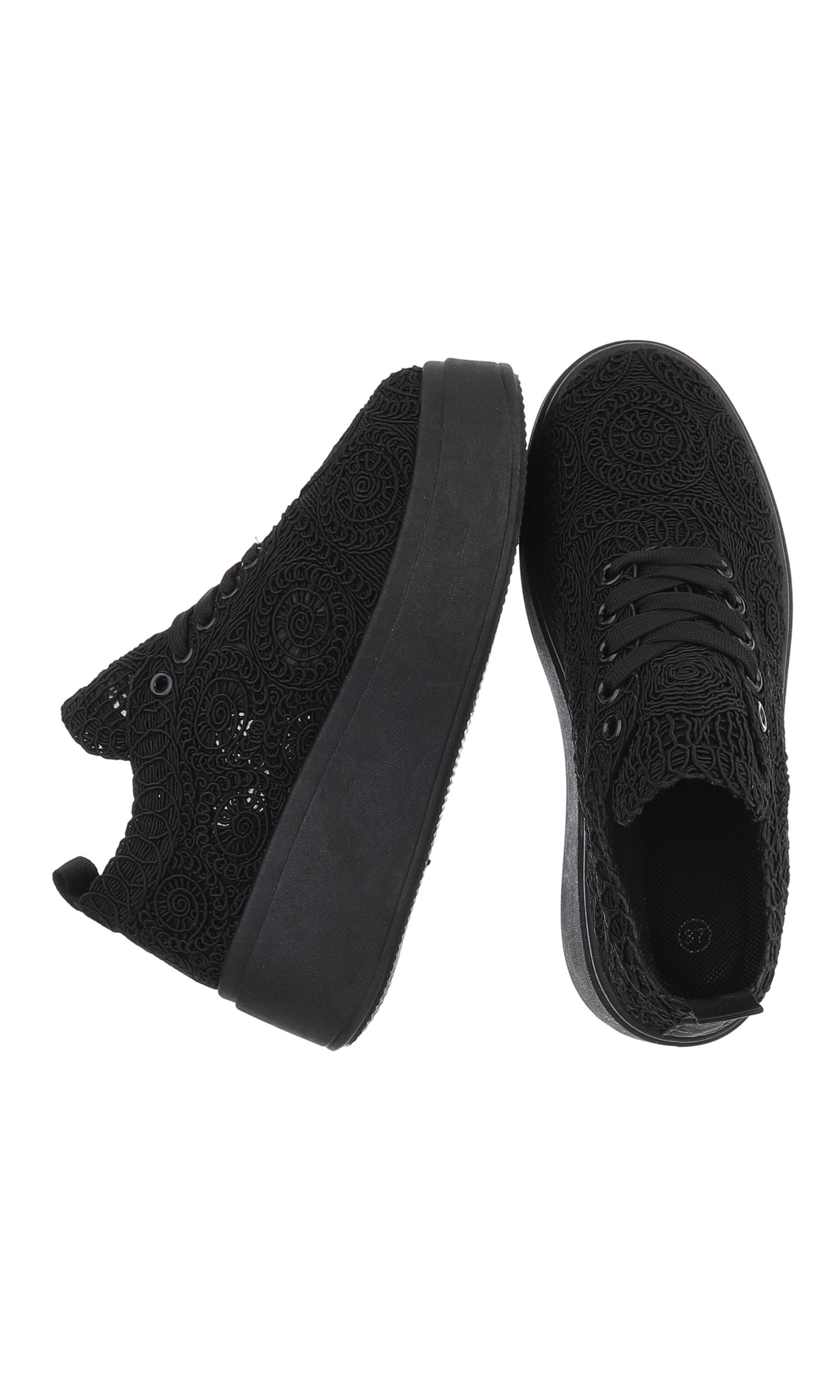 Ital-Design Schnürschuh in Schwarz