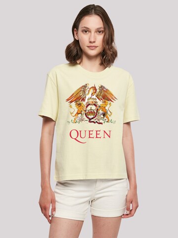 F4NT4STIC Shirt 'Queen Classic Crest' in Yellow