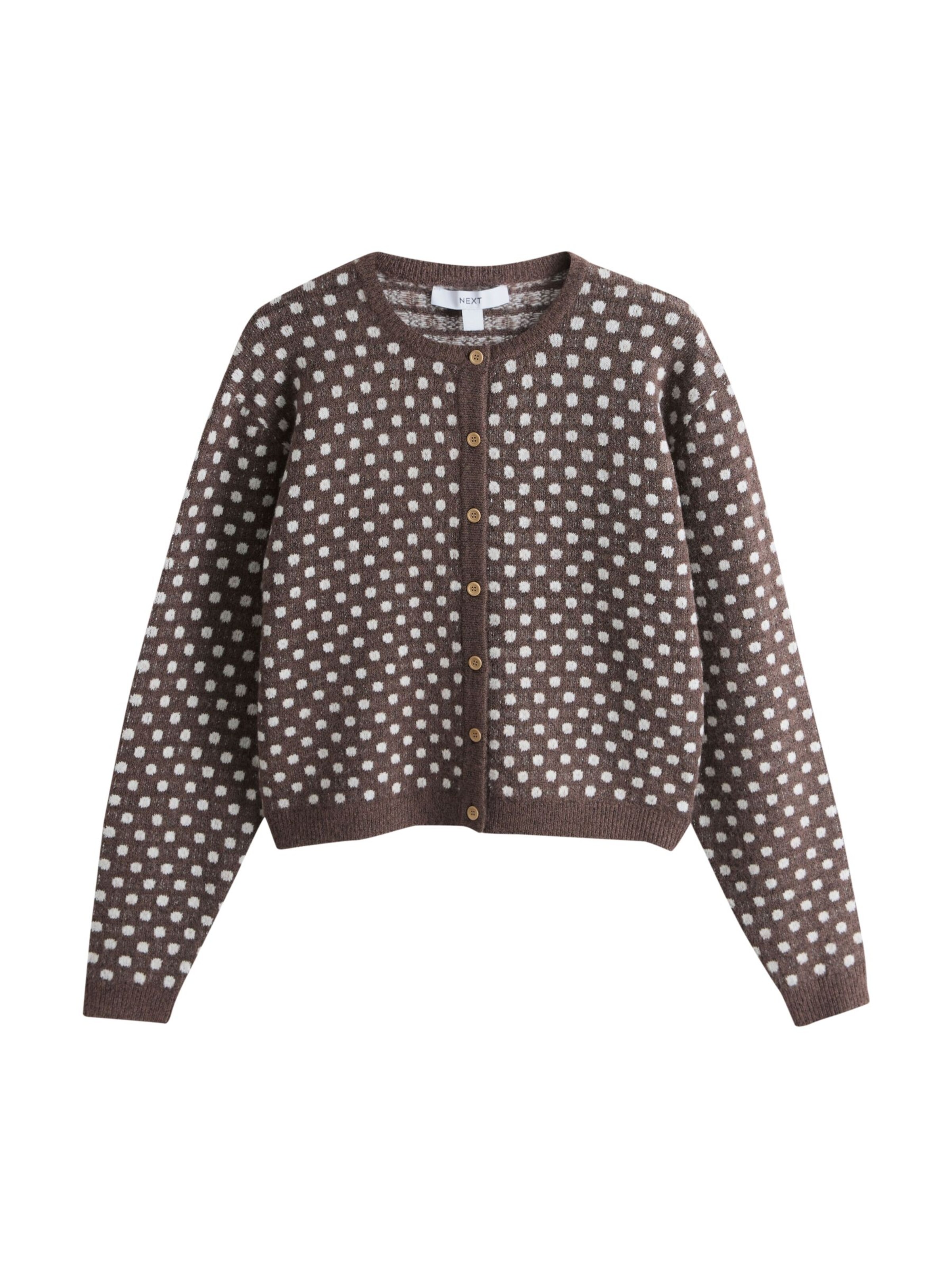 Next Strickjacke in Braun: Vorderseite