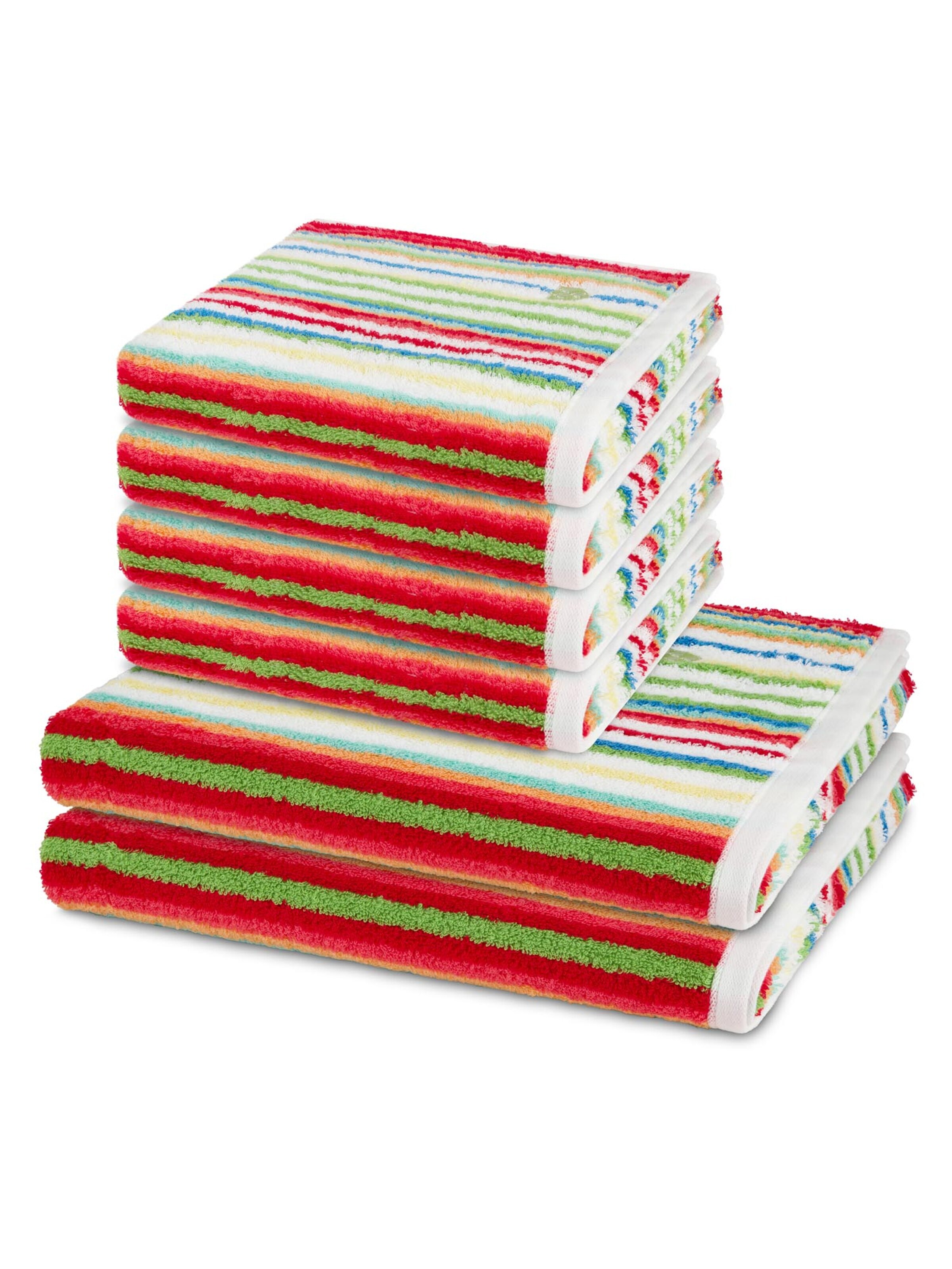 ROSS Handdoek 'Vita' in Rood: voorkant