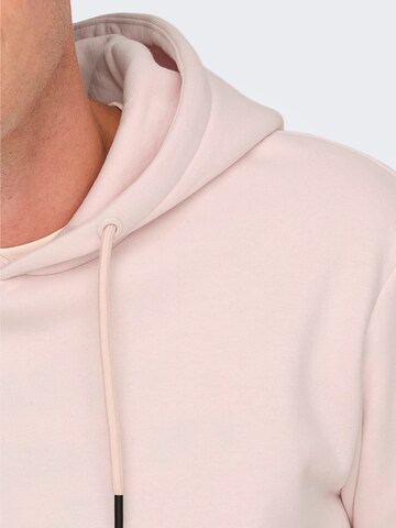 Only & Sons Regular fit Sweatshirt 'ONSCERES' in Pink