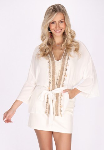 IZIA Kimono - Biela: predná strana
